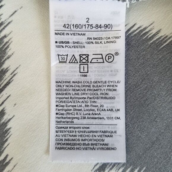 Bliss Silk Draped Skirt Banana Republic Cosmic Ikat Print Size 2 - Picture 8 of 10